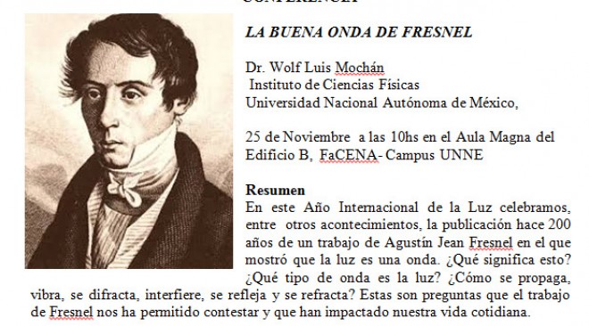 Conferencia: La buena onda de Fresnel